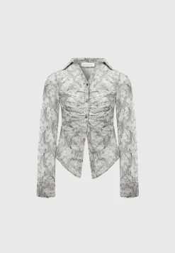 Lace Mesh Contour Shirt