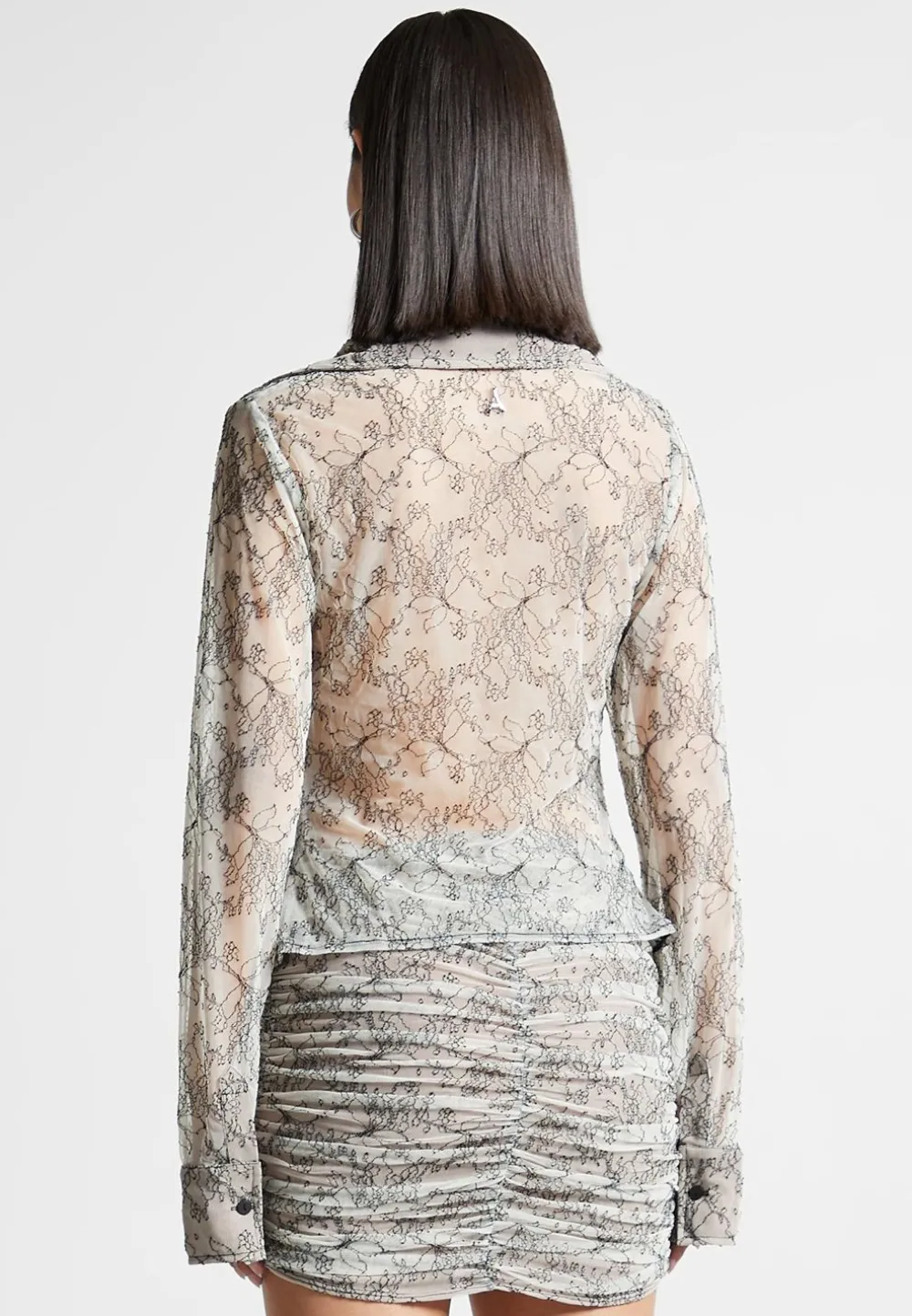 Lace Mesh Contour Shirt