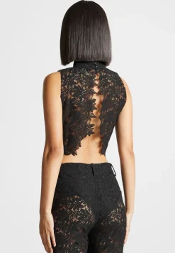 Lace Open Back Top