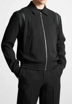 Leather Panelled Varsity Jacket