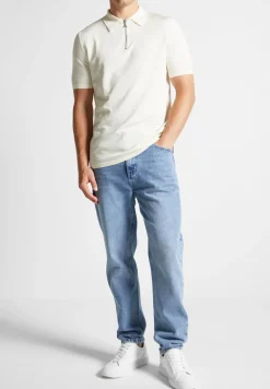 Luxe Polo Top With Zip