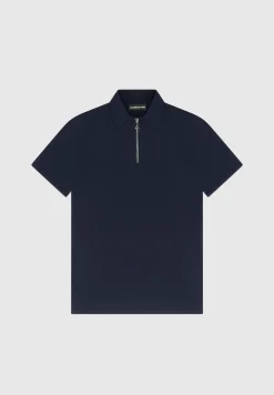 Luxe Polo Top With Zip