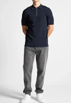 Luxe Polo Top With Zip