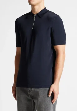 Luxe Polo Top With Zip
