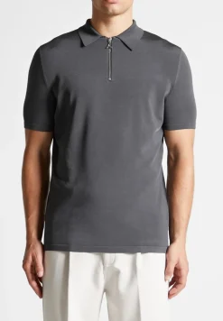 Luxe Polo Top With Zip