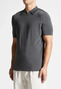 Luxe Polo Top With Zip