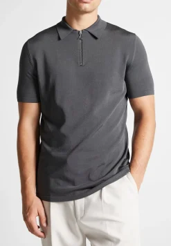 Luxe Polo Top With Zip