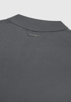 Luxe Polo Top With Zip