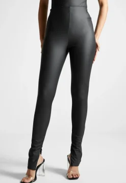 Matte Vegan Leather Leggings