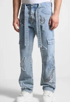 Mdv Rhinestone Eiffel Patch Jeans