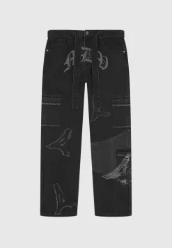 Mdv Rhinestone Eiffel Patch Jeans