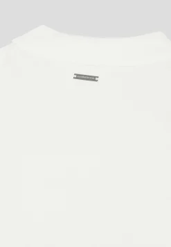 Merino Wool Long Sleeve Polo Top With Zip