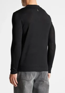 Merino Wool Long Sleeve Revere Polo Shirt