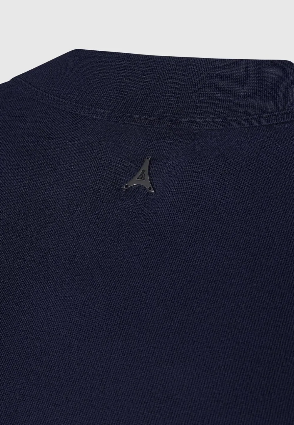 Merino Wool Long Sleeve Revere Polo Shirt