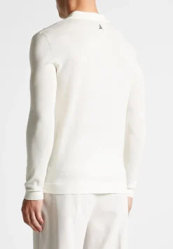 Merino Wool Long Sleeve Revere Polo Shirt