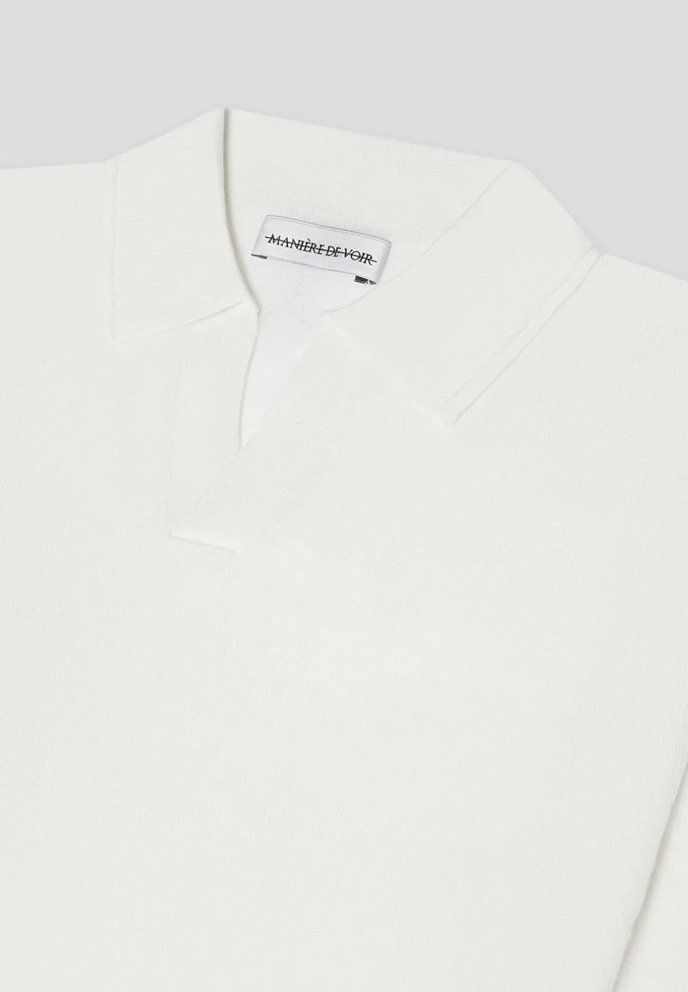 Merino Wool Long Sleeve Revere Polo Shirt