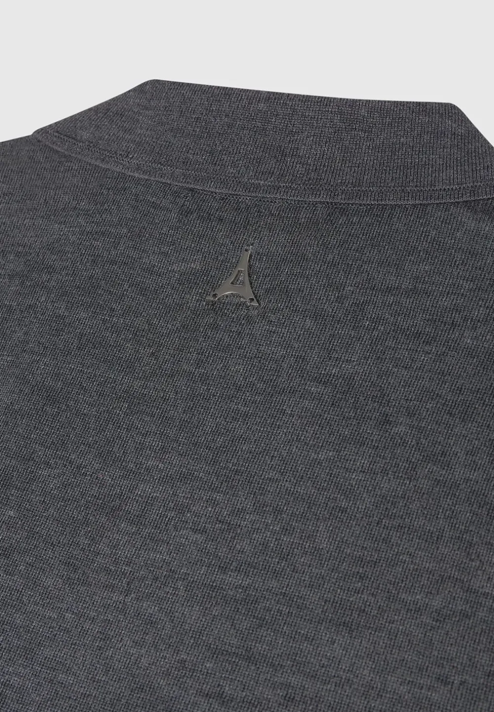 Merino Wool Long Sleeve Revere Polo Shirt