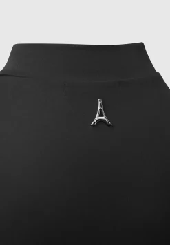 Mock Neck Asymmetric Top