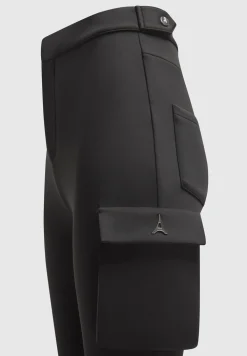 Neoprene Cargo Fit And Flare Leggings