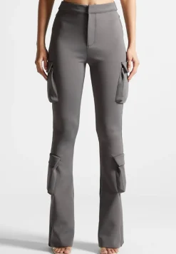 Neoprene Cargo Fit And Flare Leggings