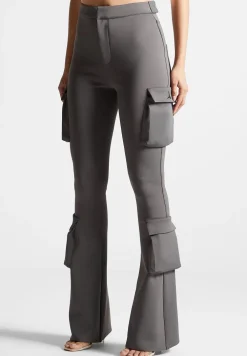 Neoprene Cargo Fit And Flare Leggings