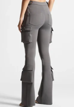 Neoprene Cargo Fit And Flare Leggings