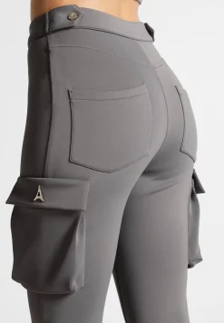 Neoprene Cargo Fit And Flare Leggings