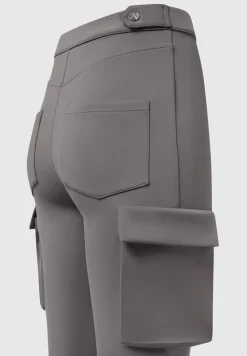 Neoprene Cargo Fit And Flare Leggings