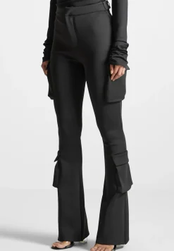 Neoprene Cargo Fit And Flare Leggings