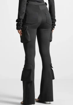 Neoprene Cargo Fit And Flare Leggings