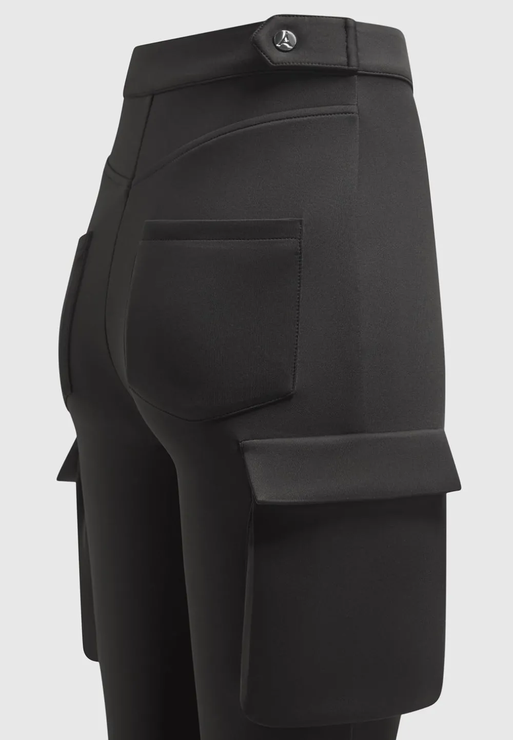 Neoprene Cargo Fit And Flare Leggings