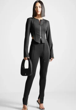 Neoprene Tie Detail Leggings