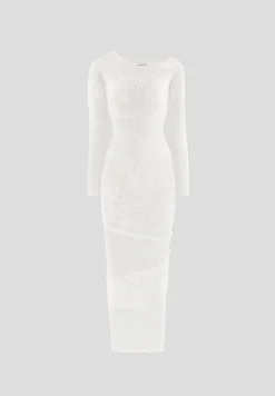 Off Shoulder Knitted Maxi Dress