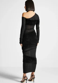 Off Shoulder Knitted Maxi Dress