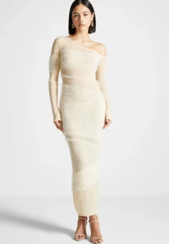 Off Shoulder Knitted Maxi Dress