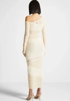 Off Shoulder Knitted Maxi Dress