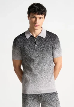 Ombre Knit Polo Top