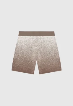 Ombre Knit Shorts - Taupe/White