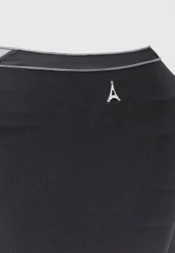 Ombre Mesh Tie Detail Top