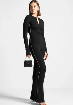 Open Back Embellished Jumpsuit