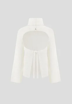 Open Back Knit Roll Neck Jumper