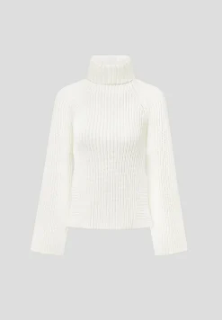 Open Back Knit Roll Neck Jumper