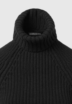 Open Back Knit Roll Neck Jumper