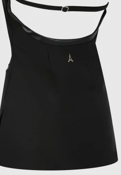 Open Back Waistcoat With Vegan Leather