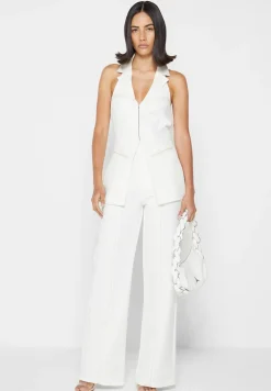 Open Back Waistcoat With Vegan Leather