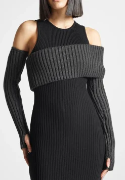 Overlay Knitted Midaxi Dress