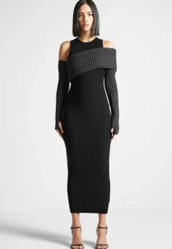 Overlay Knitted Midaxi Dress