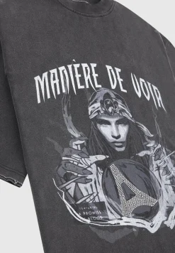 Oversized Rhinestone T-Shirt Dress