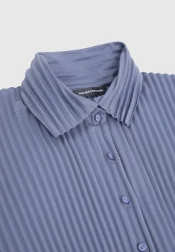 Pleated Cropped Shirt