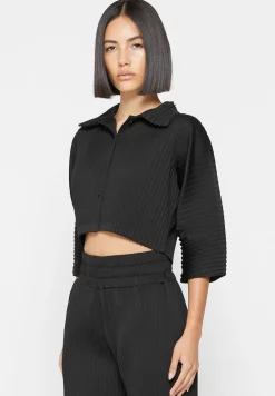 Pleated Cropped Shirt